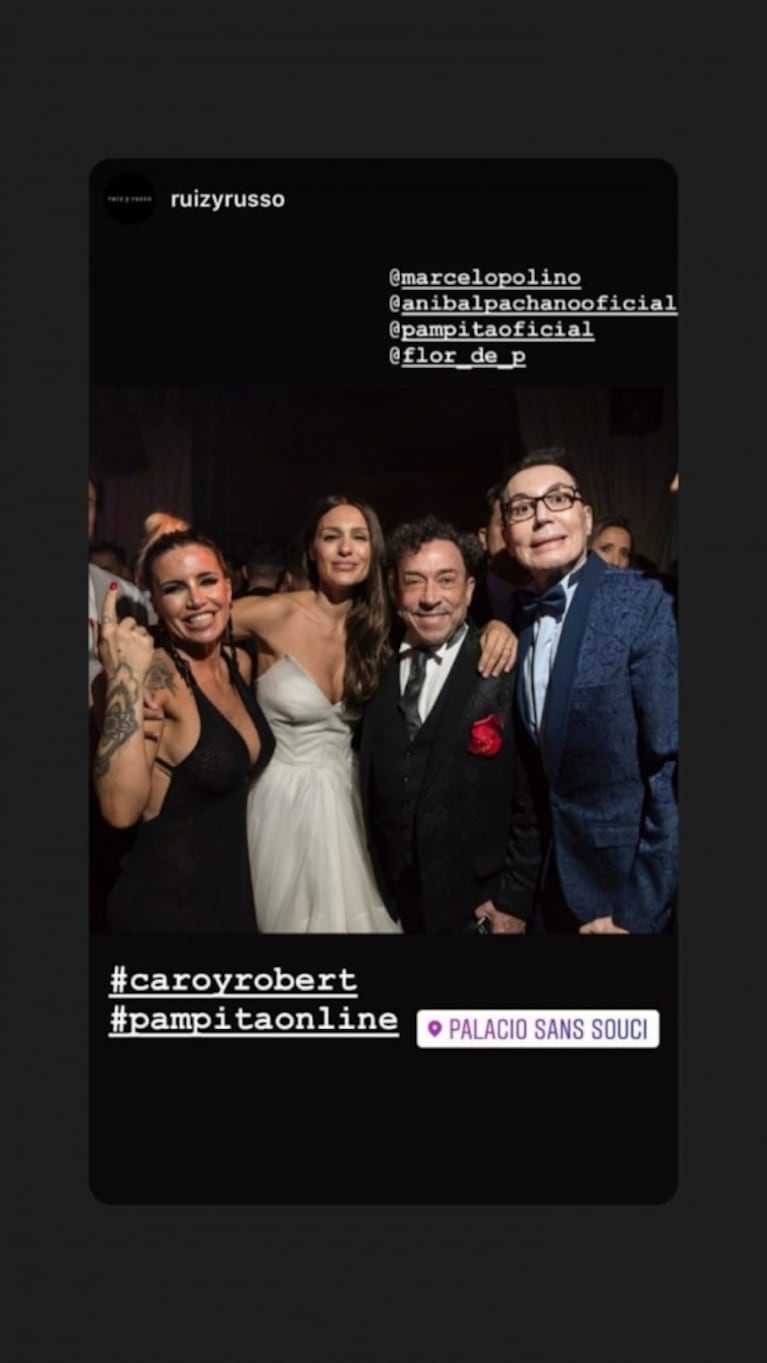 Toda la intimidad de la divertida fiesta de casamiento de Pampita y Roberto García Moritán por dentro