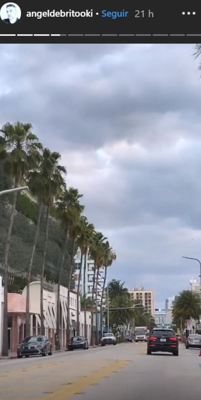 Toda la intimidad de los días de relax y playa de Ángel de Brito en Miami: "¡Vacaciones!"