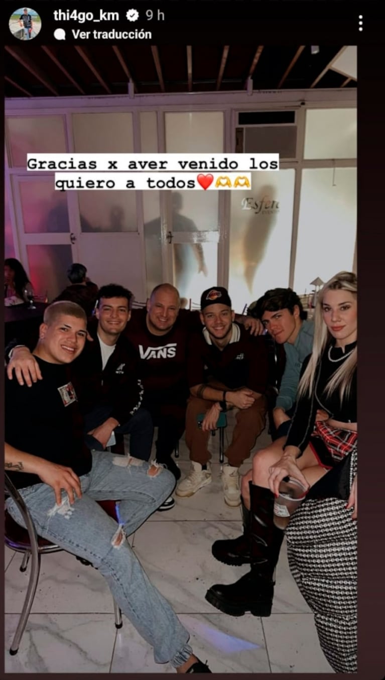 Toda la intimidad del cumpleaños de Thiago Medina junto a los ex Gran Hermano y el especial mensaje de Daniela Celis