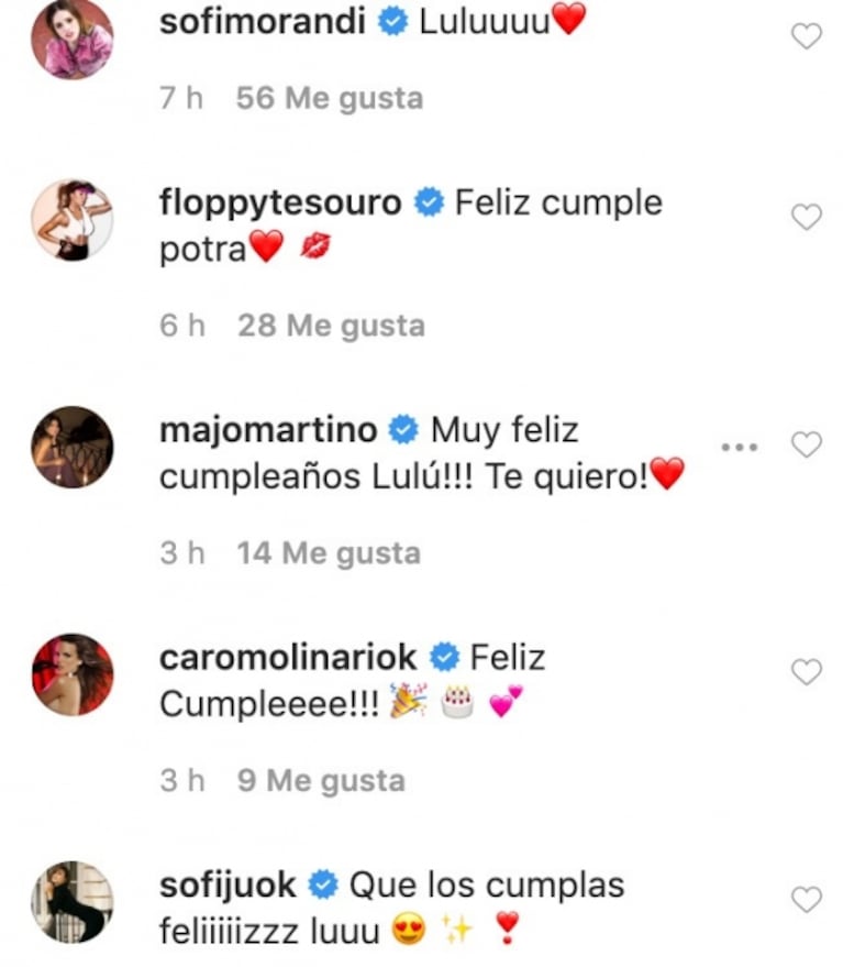Toda la intimidad del divertido cumpleaños de Lourdes Sánchez: “Rodeada de personas que quiero” 