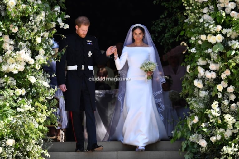 Todas las imágenes de la boda del príncipe Harry y Meghan Markle: los detalles del vestido de la novia 