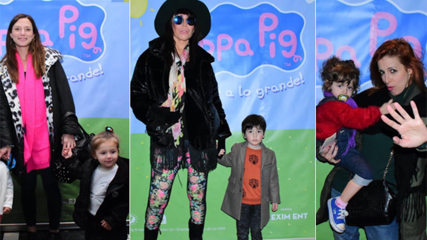¡Todos al teatro! Los famosos llevaron a sus hijos al estreno de Peppa Pig en calle Corrientes