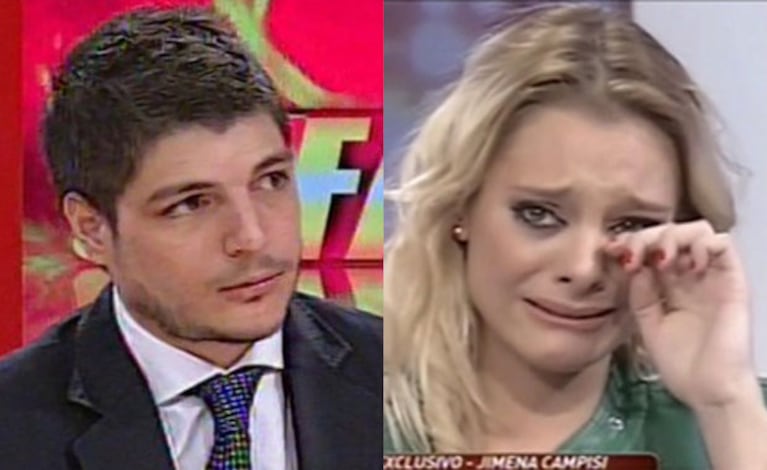 Tomás Constantini y Jimena Campisi, enfrentadísimos (Fotos: Capturas). 