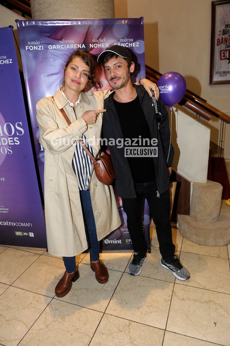 Tomas y Dolores Fonzi en el estreno de su obra Pequeños Grandes Momentos (Foto: Ramiro Souto)