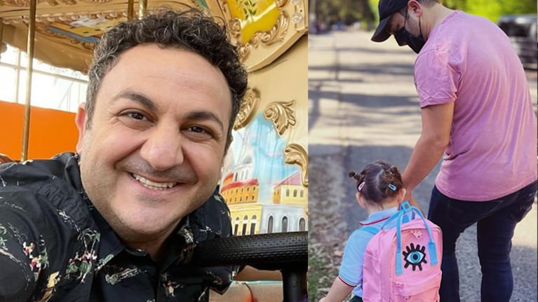 Topa se mostró emocionado por el primer día de clases de su hija Mitai.