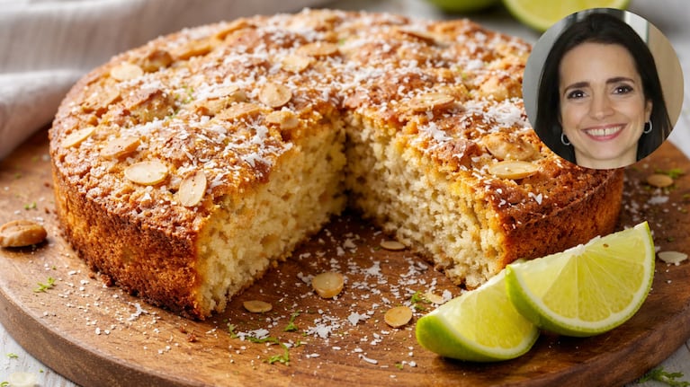 Torta de coco con un toque de lima, la receta viral de Paulina Cocina. Foto: montaje