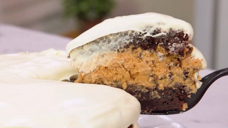 Torta helada de brownie, receta