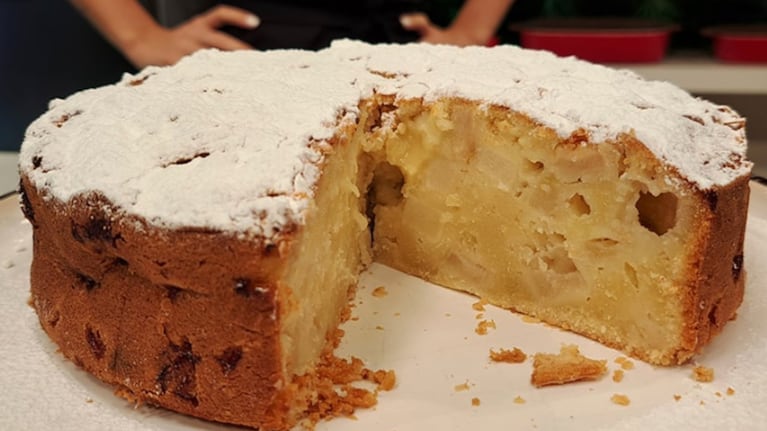 torta, manzanas