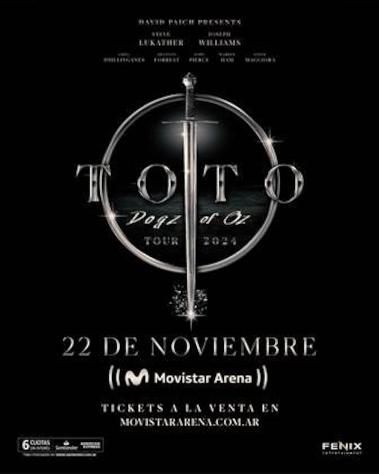 Toto en Argentina 2024: entradas para el show del Movistar Arena