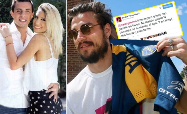 Tras el mangazo de Cinthia Fernández, Daniel Osvaldo le regaló su camiseta a Defederico. (Fotos: Web)