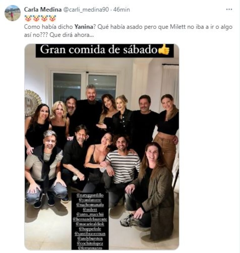 Tras la publicación de Marcelo Tinelli con Milett Figueroa en las redes cuestionaron la credibilidad de Yanina Latorre (Foto: Twitter / X)