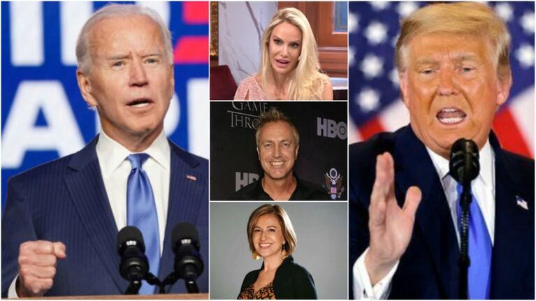 Tras la victoria de Joe Biden y Donald Trump fuera de la Casa Blanca, los famosos se volcaron a las redes sociales (Fotos: Web)
