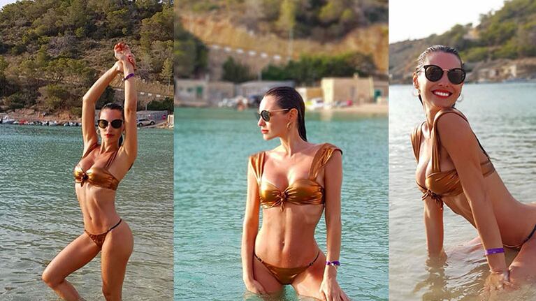 Tras separarse, Pampita viajó a Ibiza con sus hijos.