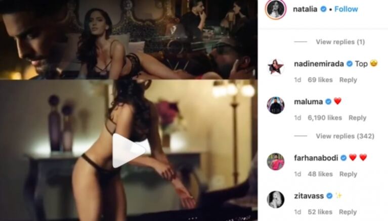 Tremenda reacción de Maluma ante un posteo de su ex, la modelo Natalia Barulích: ¿reconciliación en puerta?