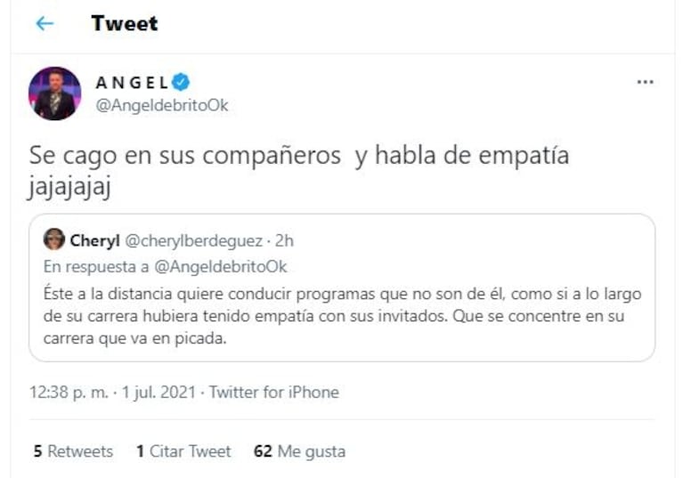 Tremendo cruce de Ángel de Brito con Jorge Rial por calificar a LAM como 'picadora de carne': "No tiene vergüenza el choca Fititos"