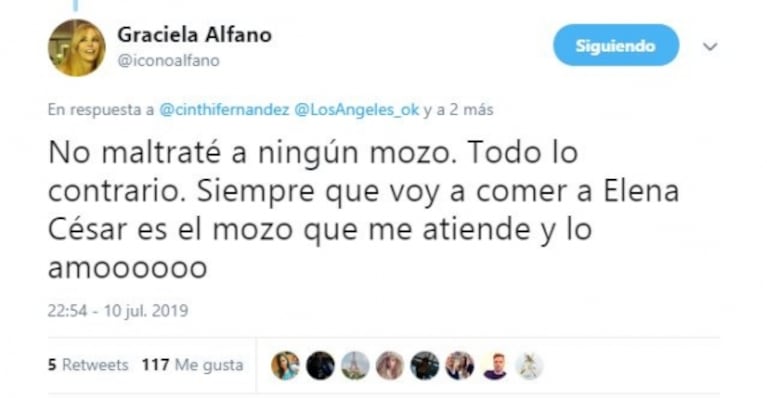 Tremendo cruce en Twitter de Cinthia Fernández y Graciela Alfano: la dura acusación de la bailarina