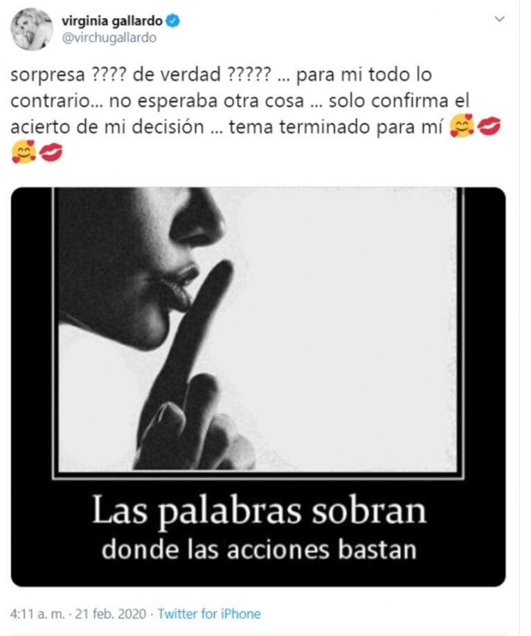 Tremendo enojo de Virginia Gallardo tras su escandalosa salida de Polémica en el bar: "Qué cabezas perversas y sucias"