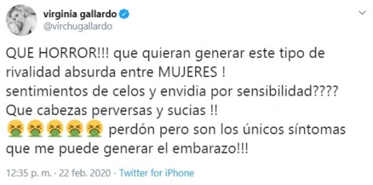 Tremendo enojo de Virginia Gallardo tras su escandalosa salida de Polémica en el bar: "Qué cabezas perversas y sucias"