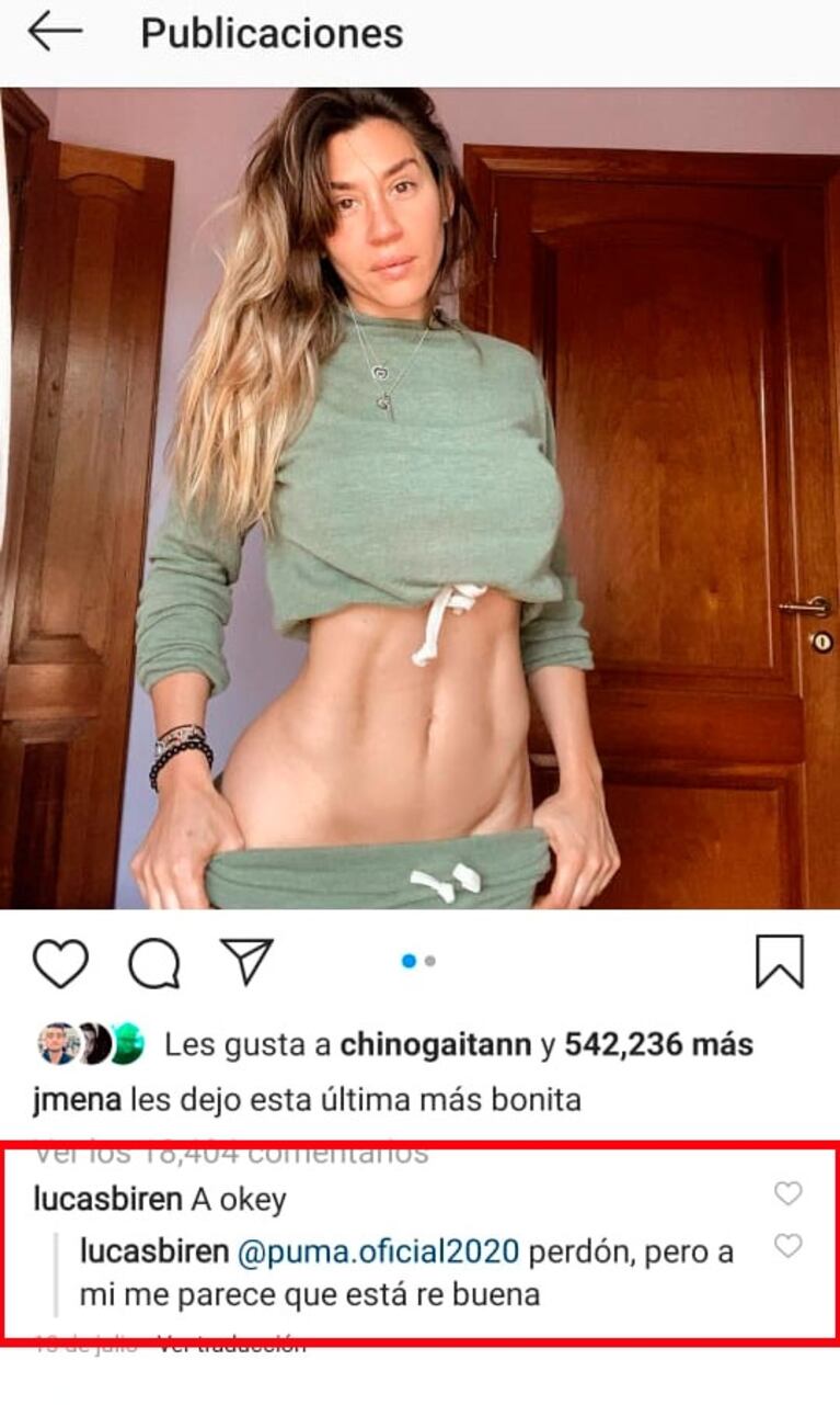 Tremendo piropo de Lucas Biren a Jimena Barón en el último y controversial posteo de la artista: "Está re buena"