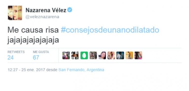 Tremendo tweet de Nazarena Vélez luego del picante "consejo" de Fede Bal en Twitter