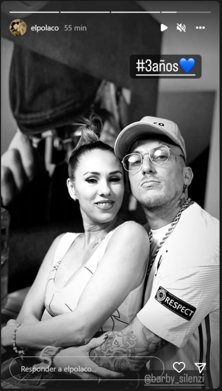 Tres años de pareja: el Polaco se la jugó con una categórica declaración de amor a Barby Silenzi