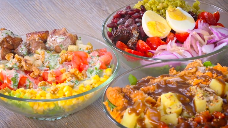 Tres ideas para disfrutar de una comida liviana y sabrosa. Foto: Cucinare.TV.
