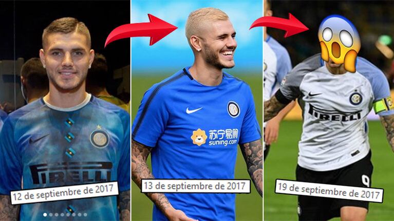 ¡Tres looks en una semana! Mauro Icardi, de castaño a platinado… ¡y mirá qué se hizo ahora!