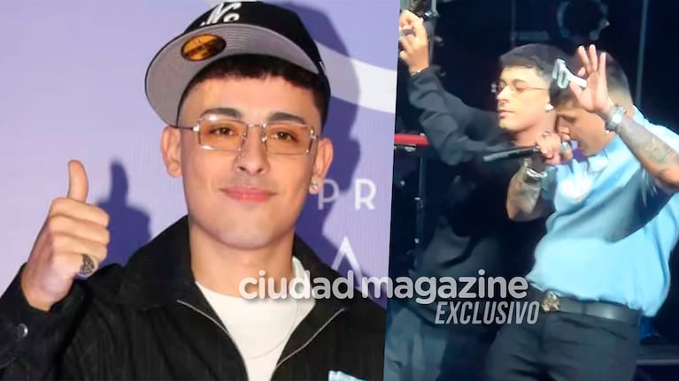 Trueno se tiró un paso con Simón de Los Wachiturros en los Premios Gardel (Foto de Ciudad Magazine)