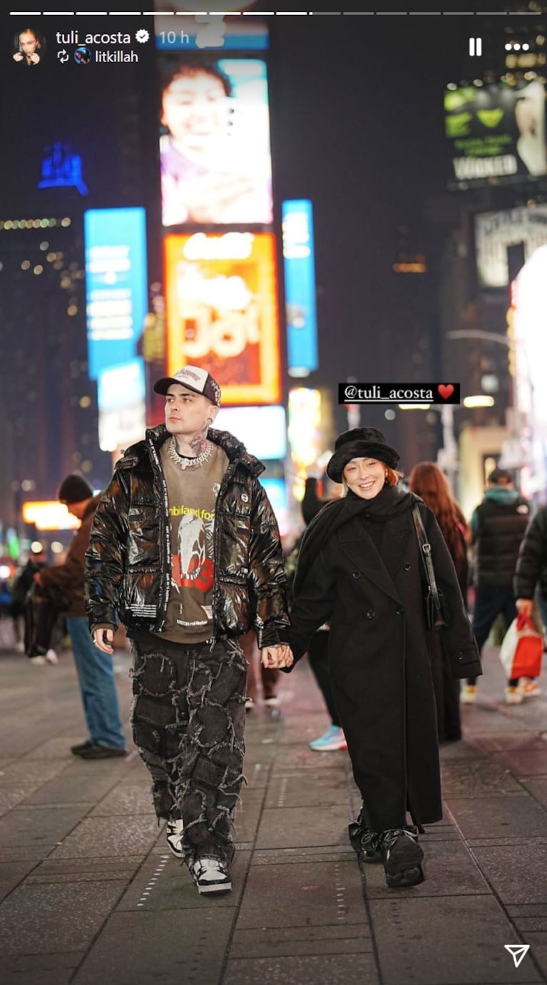 Tuli Acosta y Lit Killah viajaron a Nueva York: las fotos de sus románticas vacaciones