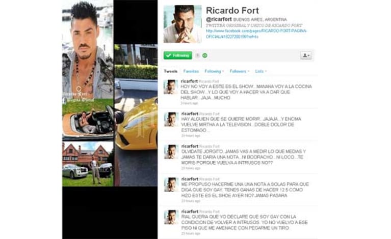 Twitter de Ricardo Fort. (Foto: @ricarfort).