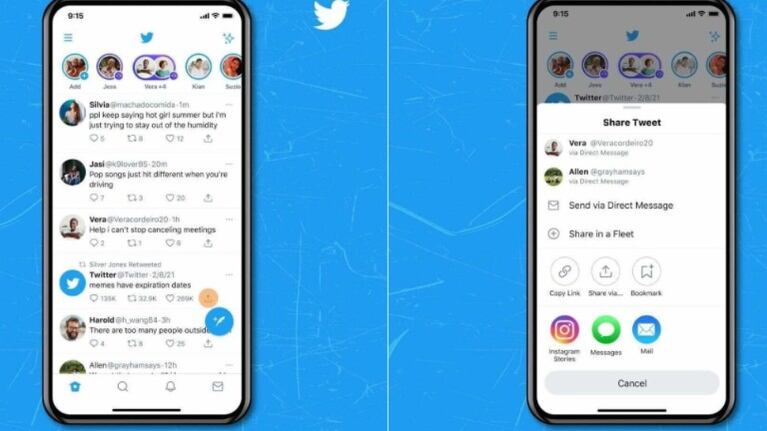 Twitter habilita compartir los 'tuits' directamente en las Historias de Instagram en iOS. Foto: DPA.