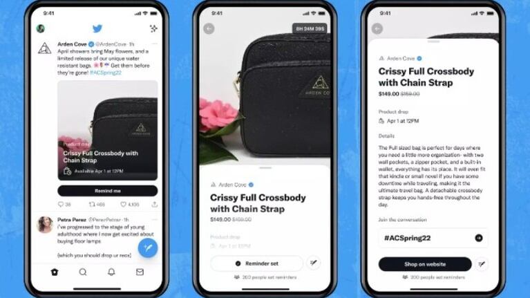 Twitter introduce recordatorios en los anuncios para ser de los primeros en comprar los nuevos lanzamientos