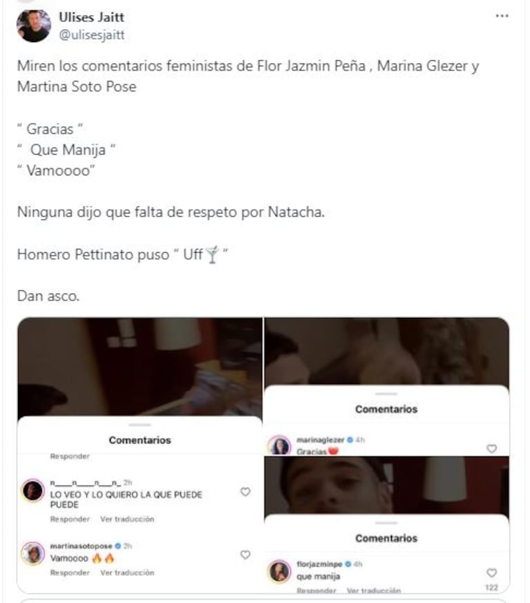 Ulises Jaitt explotó contra los famosos que apoyaron el tema de Ca7riel y Paco Amoroso (Foto: Twitter)