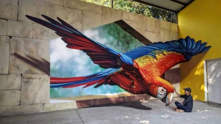 Un artista callejero impacta con sus ilusiones tridimensionales y genera realidades paralelas