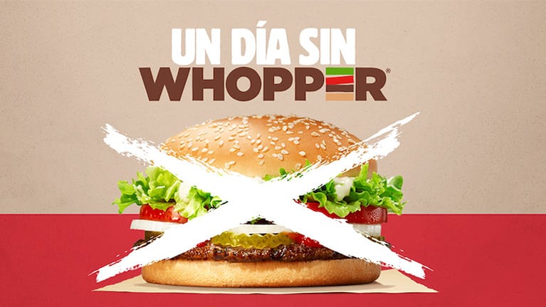 ¡Un día sin Whopper!, la acción solidaria de Burger King para imitar.