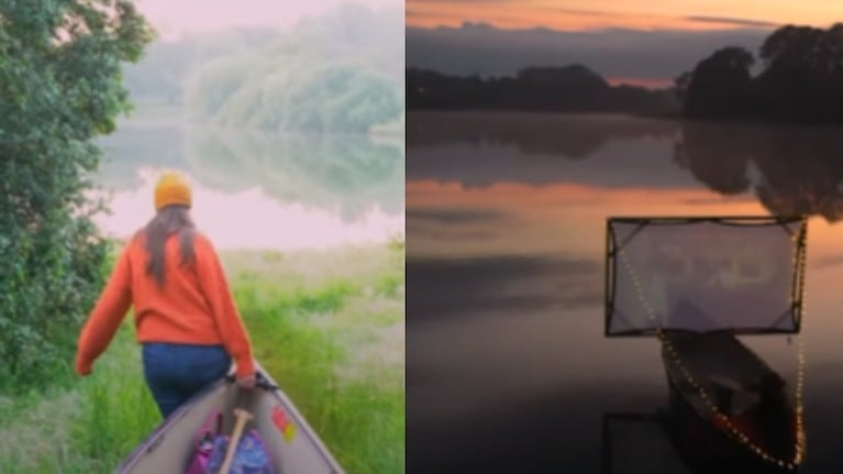 Un fotógrafo de Sussex se las ingenia para montar un mini cine en mitad de un lago