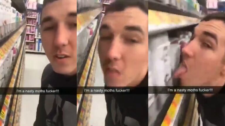 Un hombre hizo un video lamiendo los productos de un supermercado.