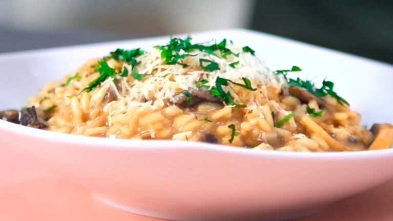Un increíble risotto de hongos en 20 minutos. Foto: Cucinare.TV.