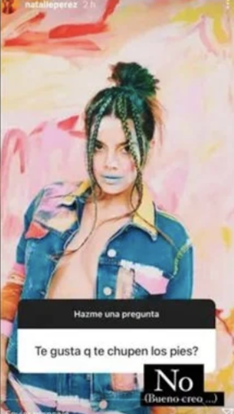 Un seguidor sorprendió a Natalie Pérez ante una pregunta súper íntima: "¿Te gusta que te chupen los pies?"