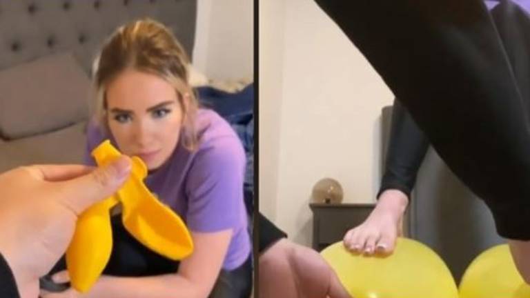 Un truco viral convierte globos en un par zapatos