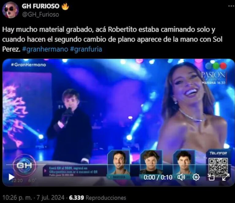 Un usuario dejó en evidencia a la producción al compartir un clip que tiene como protagonistas a Robertito y Sol.