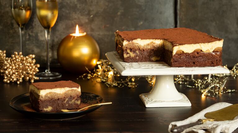 Una combinación perfecta: Brownie y tiramisú en un sólo postre