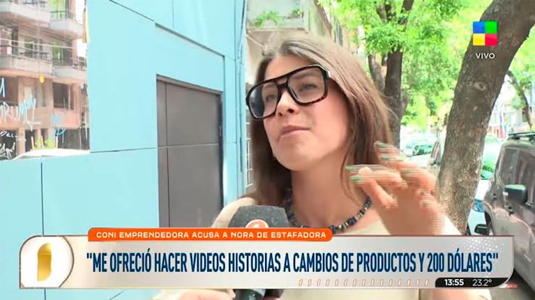 Una emprendedora denunció públicamente a Nora Colosimo por una supuesta estafa (Foto: captura de América).