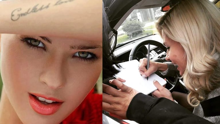 Una fan se tatuó el autógrafo de China.