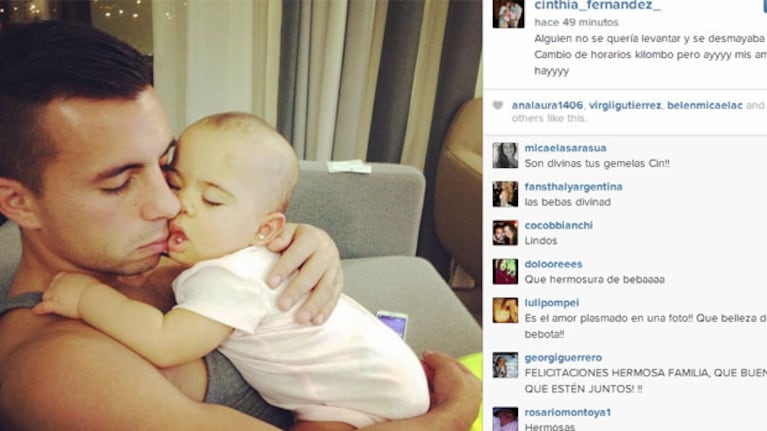 Una foto súper tierna de Matías con una de sus hijas (Foto: Instagram).
