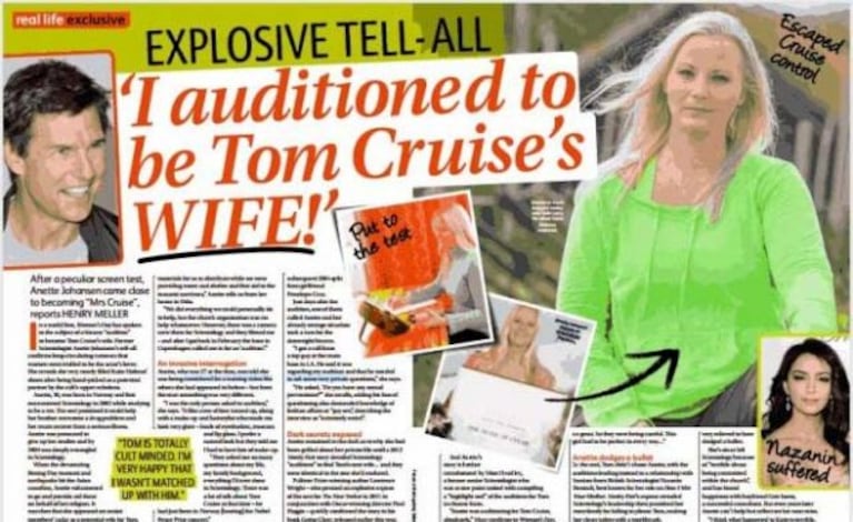 Una mujer asegura que hizo un casting para ser la esposa de Tom Cruise. (Foto:Woman’s Day) 