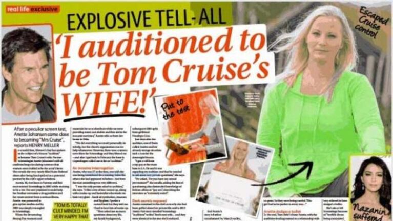 Una mujer asegura que hizo un casting para ser la esposa de Tom Cruise. (Foto:Woman’s Day)
