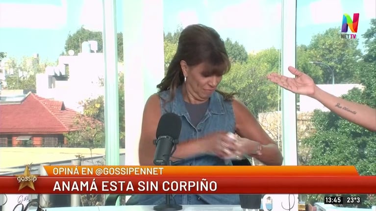 Una panelista de televisión se sacó el corpiño en vivo: “Me apretaba y no me gusta”