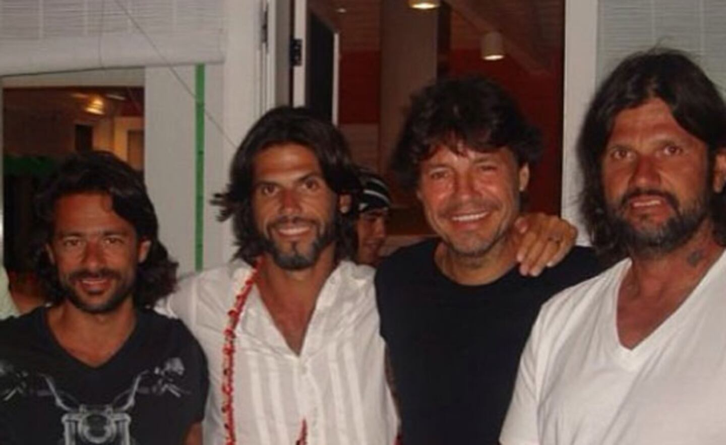 Una postal de la amistad de Tinelli, Fede Ribero y Hernán de Laurente (Foto: Twitter). 