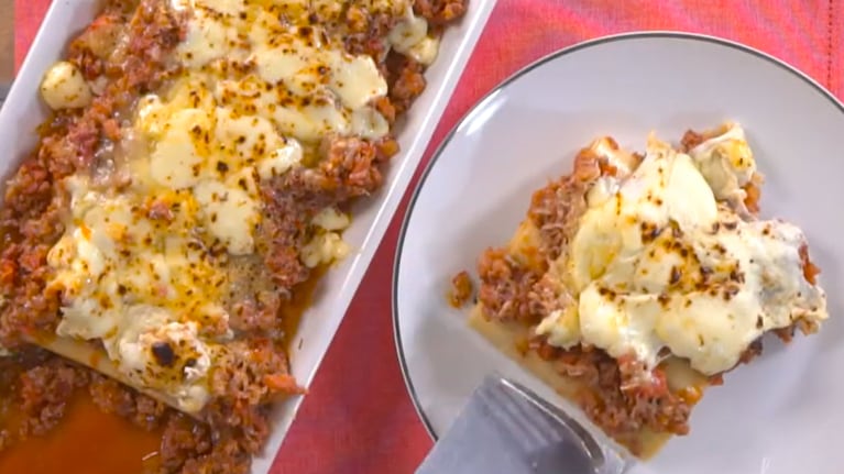 Una receta express de canelones para hacerlos sin preparar panqueques. Foto: Cucinare.TV.
